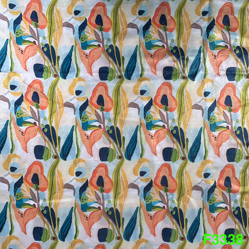 Printed Simmer Silk Fabric-F3338